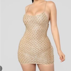 Gold Mini Dress